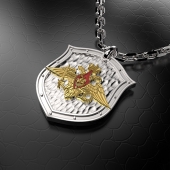Серебряный амулет Министерство Обороны РОССИИ (серебро 925 пробы)