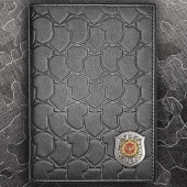 Кожаная обложка для паспорта МВД РОССИИ (эмблема серебро 925 пробы)