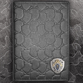 Кожаная обложка для паспорта СК РОССИИ (эмблема серебро 925 пробы)